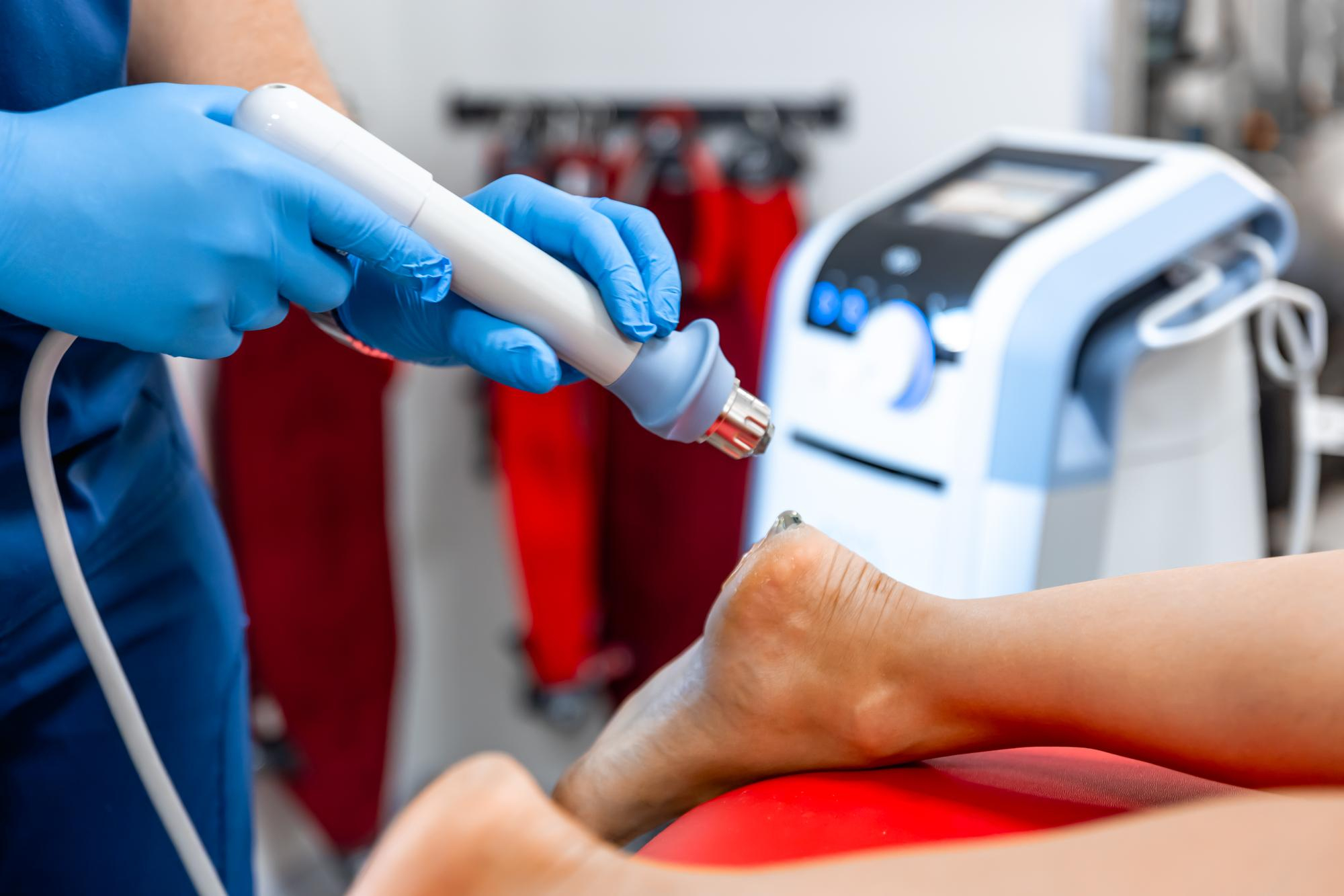 Laser treatment for heel pain, arch pain, and foot inflammation at podiatry clinic